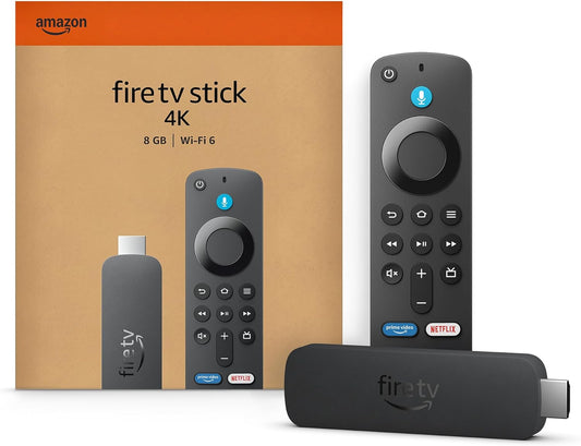 Fire TV Stick 4K (Newest Model) with Ai-Powered Fire TV Search, Wi-Fi 6, Stream over 1.5 Million Movies and Shows, Free & Live TV