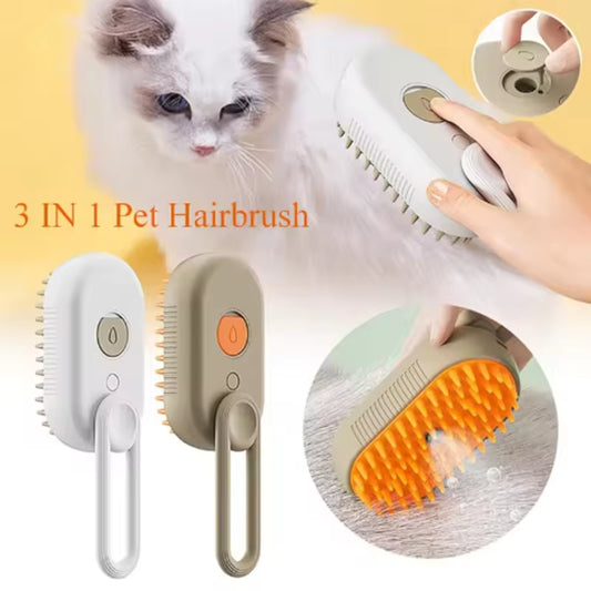 1Pc New Cat Dog Pet Spray Massage Brush One Button Steam Spray Folding Rotatable Floating Hair Bath Hair Removal Brush Comb