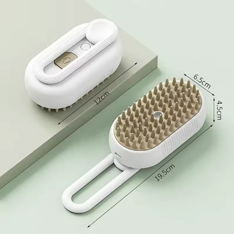 1Pc New Cat Dog Pet Spray Massage Brush One Button Steam Spray Folding Rotatable Floating Hair Bath Hair Removal Brush Comb